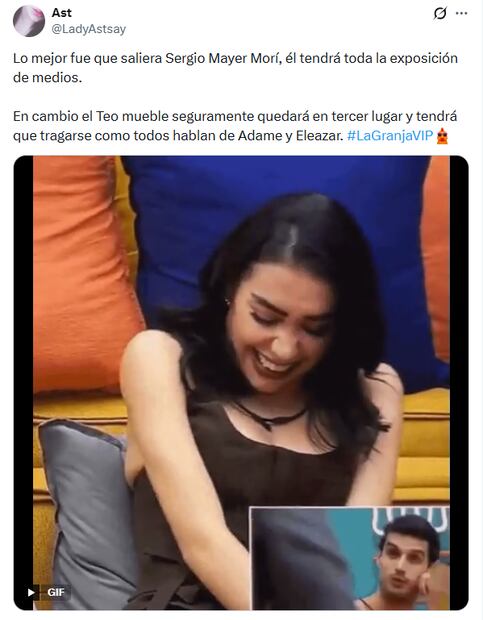 Memes de la eliminación en la semifinal de La Granja VIP. Foto: X