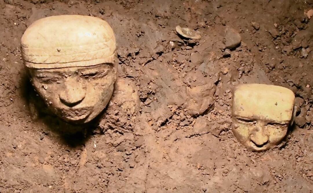 Vestigios arqueológicos en el túnel de la pirámide de Quetzalcóatl son de origen maya, apuntan expertos. (18/03/2025) Foto: INAH