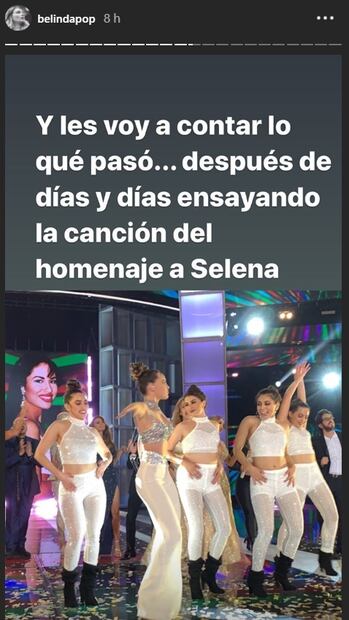 A Belinda le falló el micrófono cuando cantaba tema de Selena 