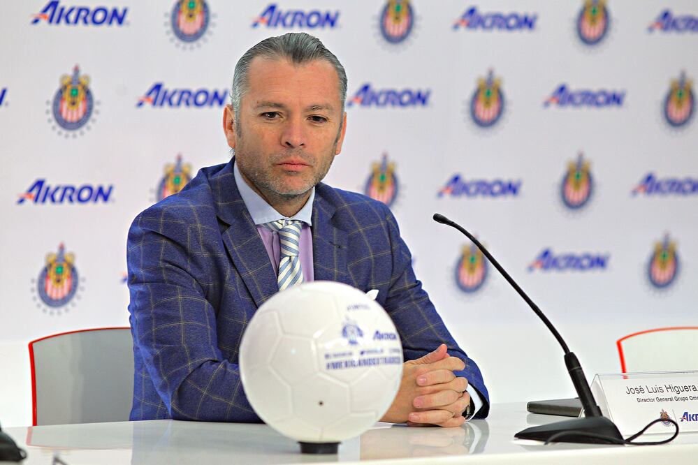 Imago7. Higuera durante la presentación del nuevo patrocinador de Chivas 
