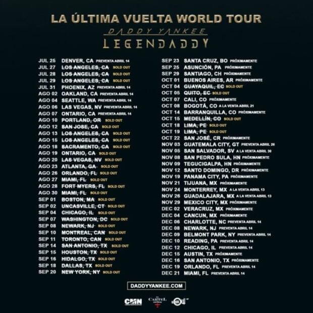 "Llamado de emergencia"...Se agotan boletos para conciertos de Daddy Yankee en Monterrey y Guadalajara