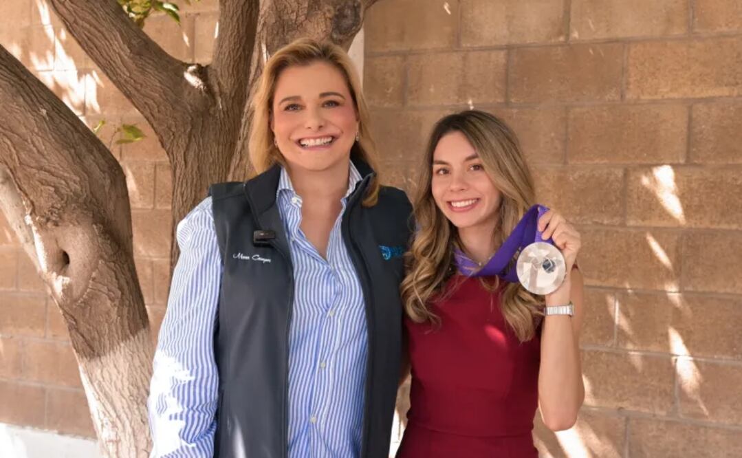 La gobernadora de Chihuahua, Maru Campos Galván reconoció a la marchista Alegna González