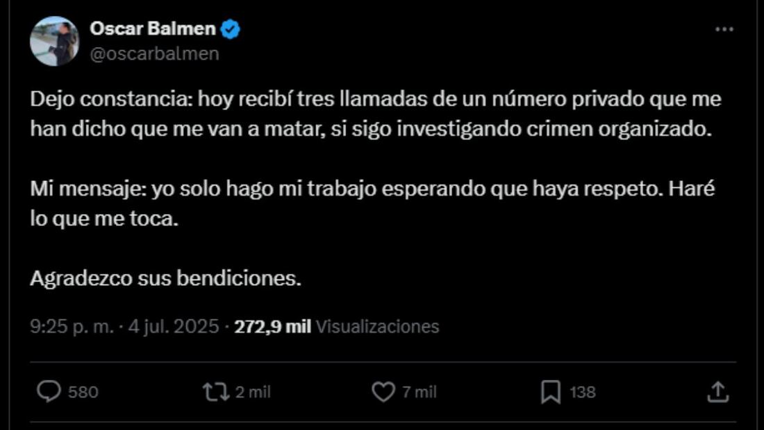 Los periodistas Óscar Balderas y Luis Chaparro han recibido amenazas de muerte por investigar crimen organizado. Foto: Captura
