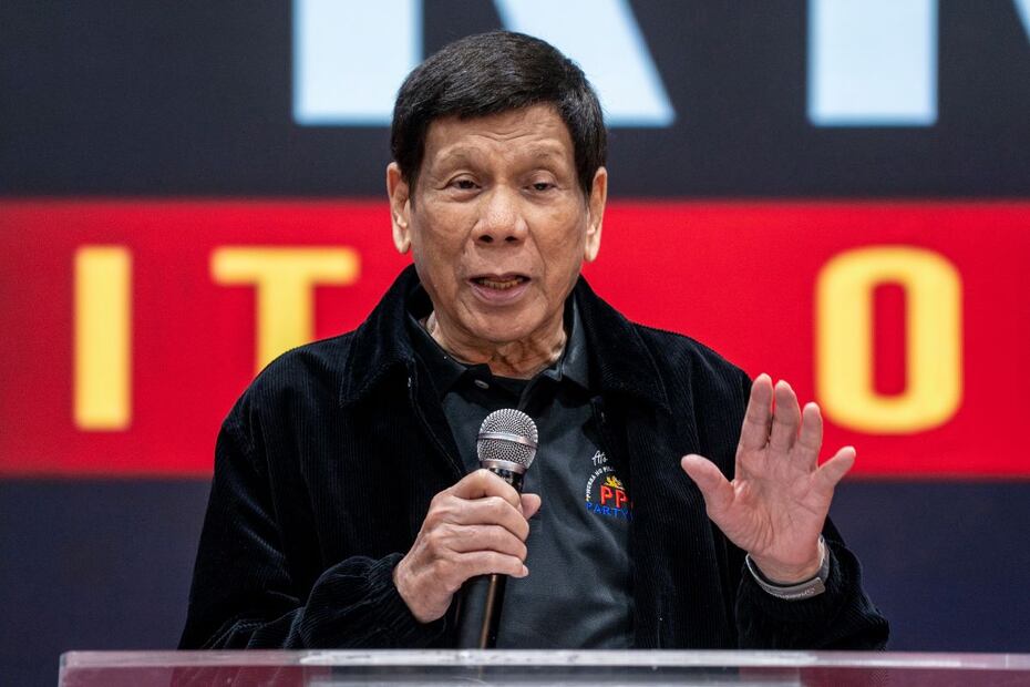 El expresidente filipino Rodrigo Duterte. Foto: AP