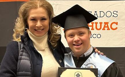 Leticia Calderón presume logro académico de su hijo Luciano: "la discapacidad solo existe cuando los limitas"