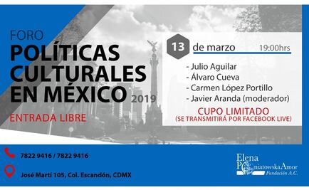 Convocan a manifestar inquietudes en materia cultural