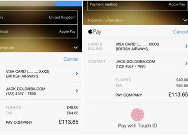 Paga tus boletos de British Airways con Apple Pay