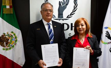 CNDH y Grupo Aeroportuario Marina firman convenio; buscan promover respeto a los derechos humanos en aeropuertos