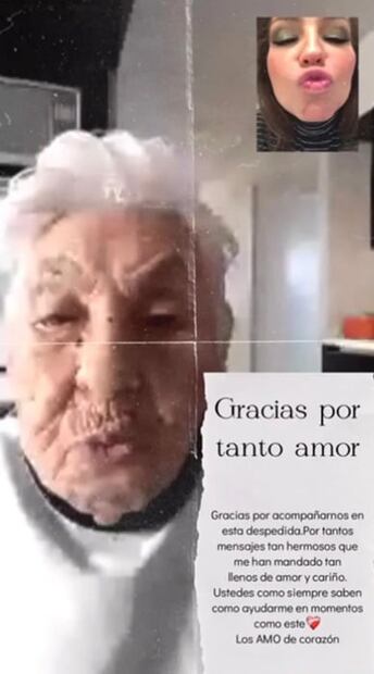Thalía dio el último adiós a su abuelita con un hermoso mensaje y una fotografía nunca antes vista