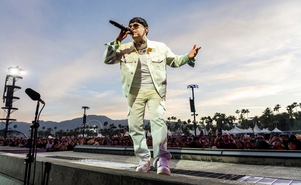 Junior H durante su presentación en el Festival Coachella. Foto: AP.