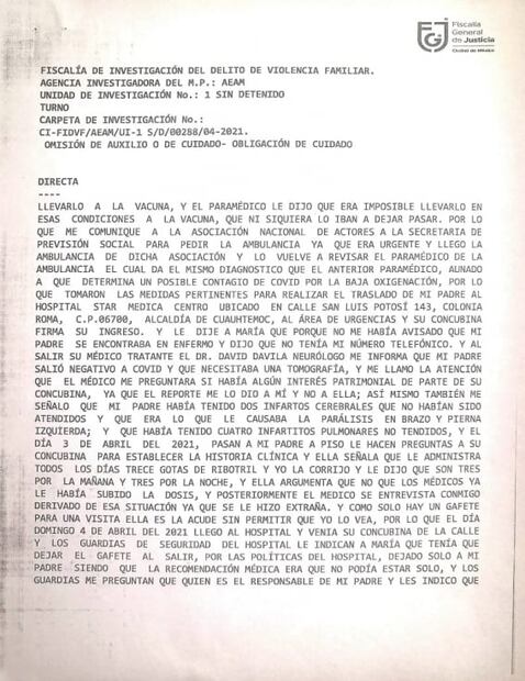 "Él quiere vivir”, asegura hija de Miguel Palmer