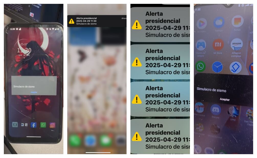 Alerta sísmica en teléfonos. Foto: Especial