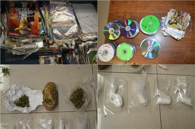 Decomisan droga, teléfonos y discos en penal de Morelos