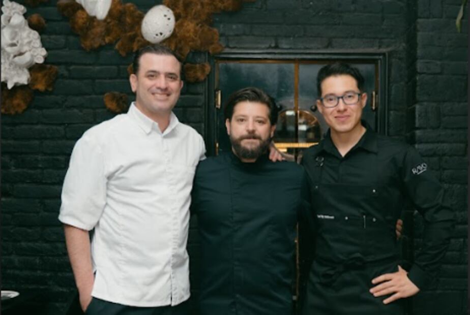 Los chefs Jonatan Gómez Luna, Rodrigo Rivera Río y Billy Maldonado. Foto: Cortesía