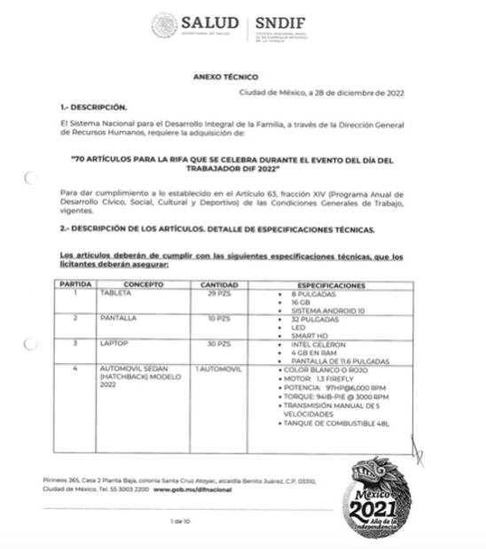 DIF olvida austeridad y rifa regalos de lujo a empleados