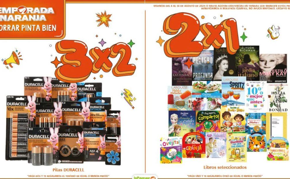 La campaña “Temporada Naranja” de La Comer sigue vigente con atractivas promociones del 6 al 14 de agosto de 2025.
Foto: Captura de pantalla