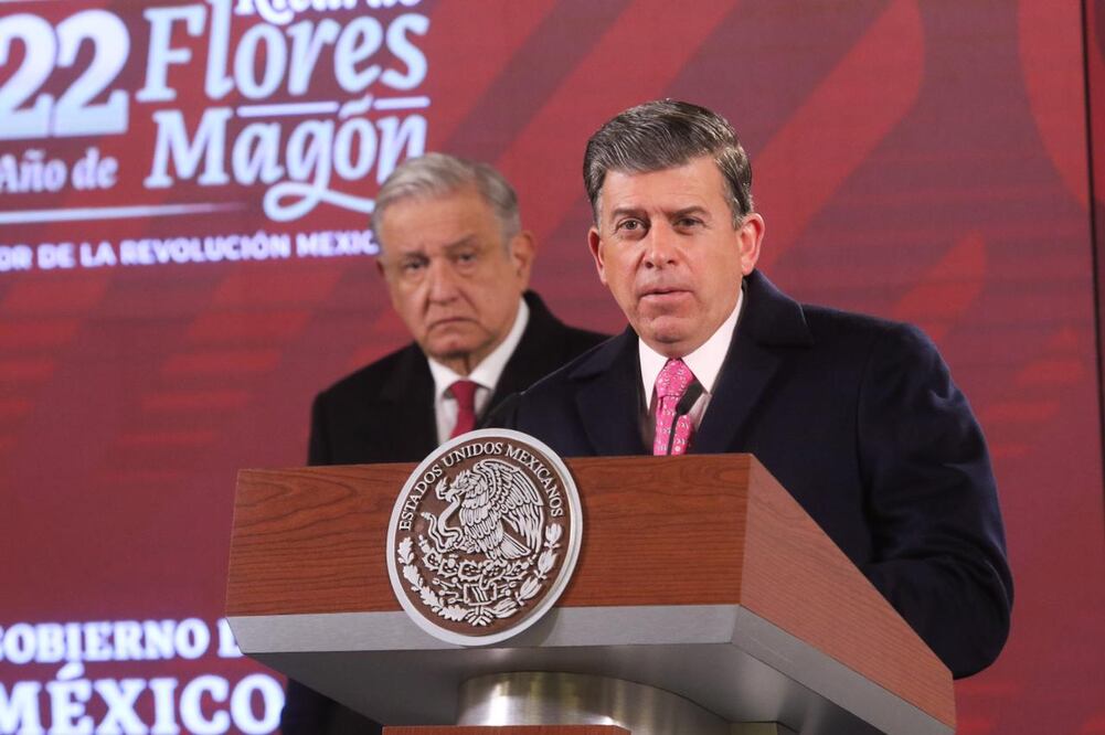 Ricardo sheffield en la conferencia de este lunes 10 de enero de 2022. Fotografía de Berenice Fregoso EL UNIVERSAL