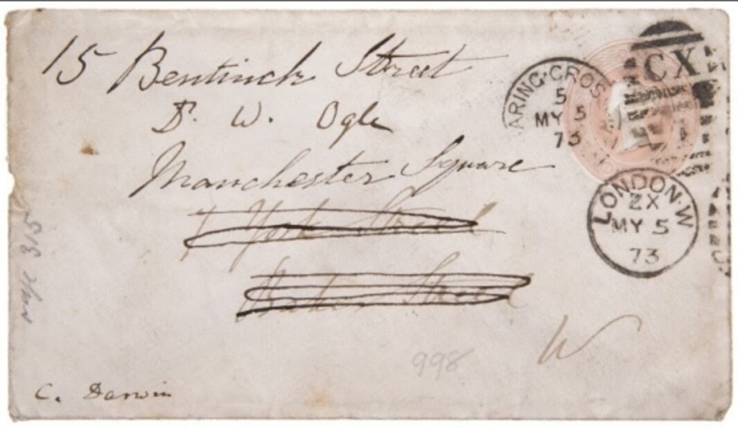 Carta firmada por Charles Darwin será subastada