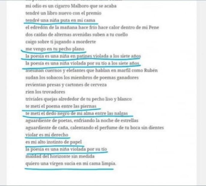 Cancelan presentación de "poeta" acusado por comentarios pedófilos