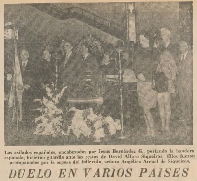Sin saberse desahuciado, Siqueiros murió de cáncer y así lo despidió México