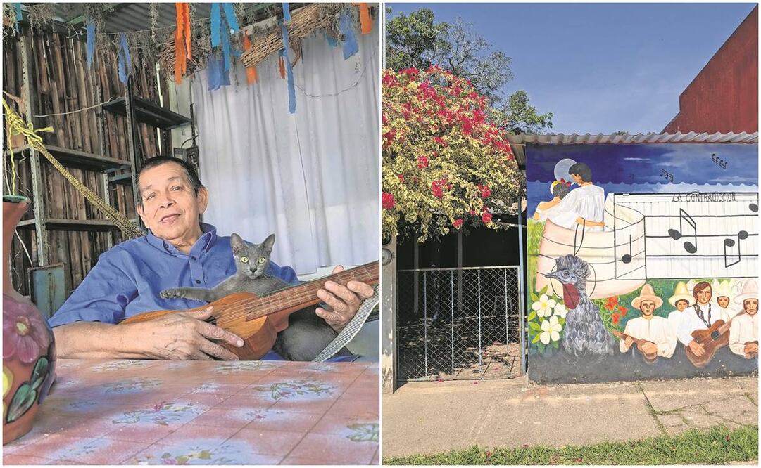 Con su gatita Arcadia Lafourcade, Ricardo Perry Guillén relata su amor por su tierra, su cultura y el son jarocho. Foto: Édgar Ávila/ EL UNIVERAL