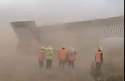“Hanna” tira un tramo del muro fronterizo entre EU y México