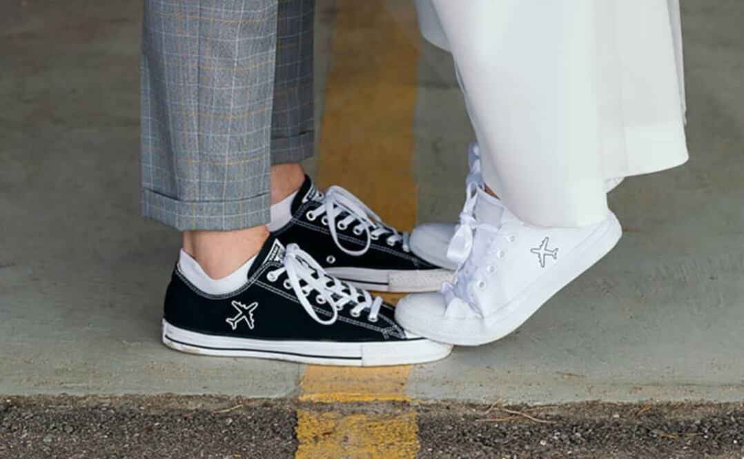 Converse personalizados para el día de tu boda.  Fotos: instagram