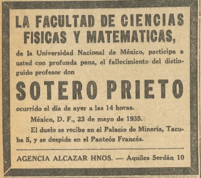 Sotero Prieto: el matemático de hierro 