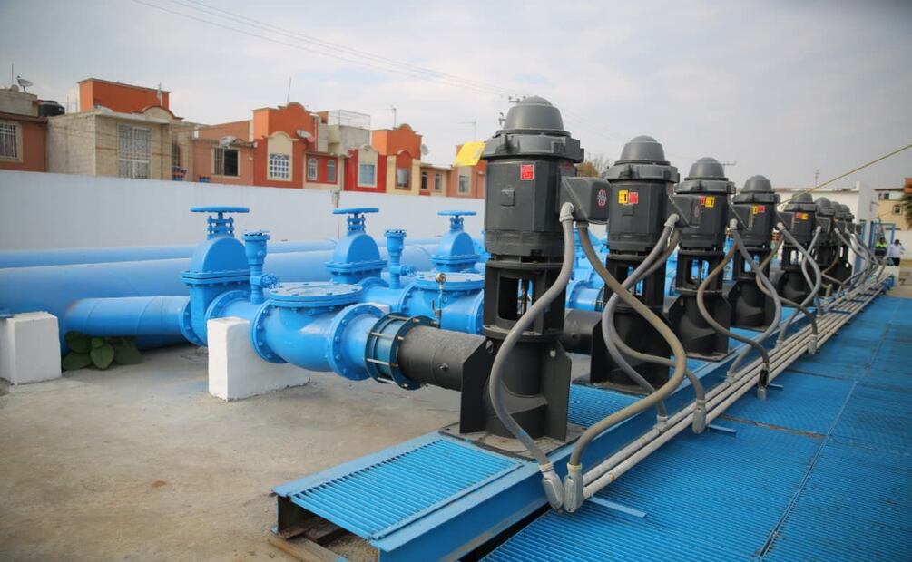 Rehabilitan pozo Benito Juárez en Ecatepec. Foto: Especial