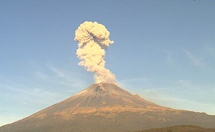 Popocatépetl emite exhalación de mil 800 metros