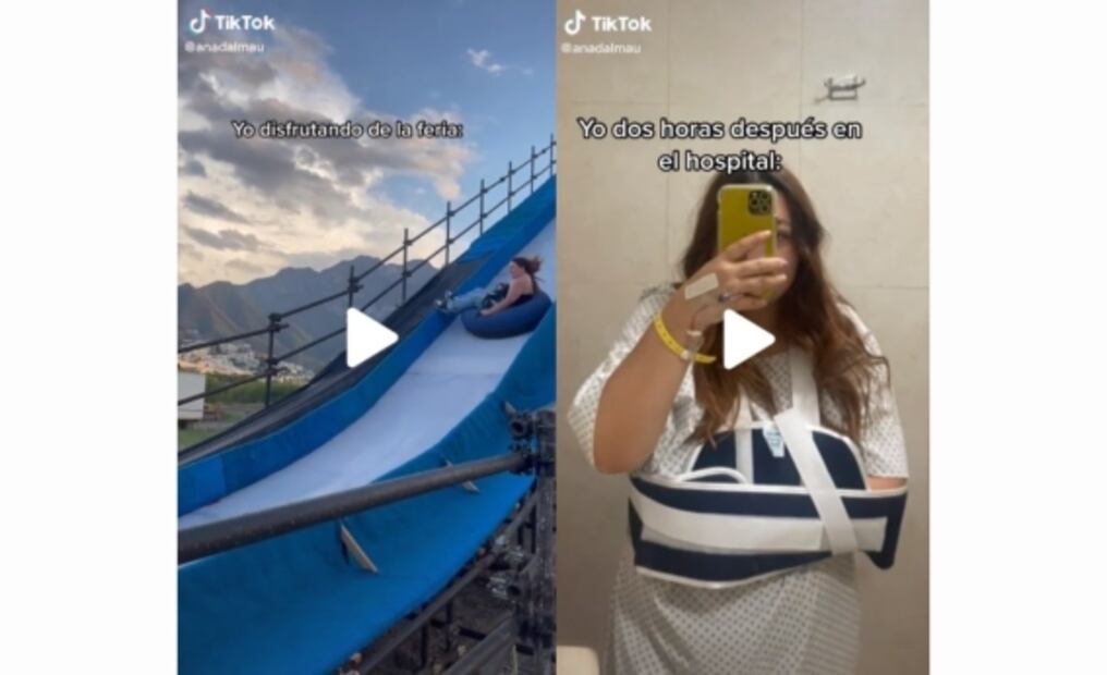 “Rampa Xtreme” de feria en NL los deja adoloridos, con collarín y raspones:TikTok