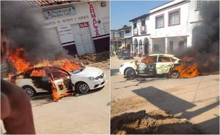 Presuntos civiles encapuchados y armados realizan disparos y queman vehículo para exigir seguridad en Coatepec Harinas