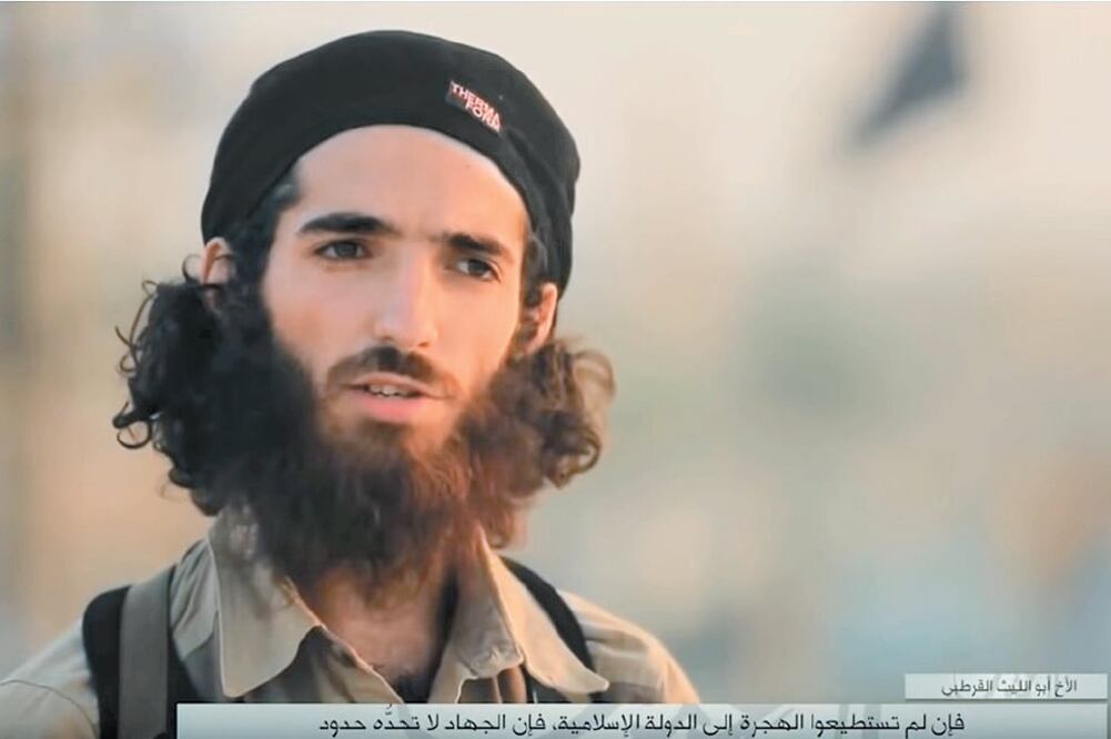 El terrorista Muhammad Yasin Ahram Pérez, El Cordobés, durante un video del Estado Islámico que se publicó en 2017. Foto/ESPECIAL