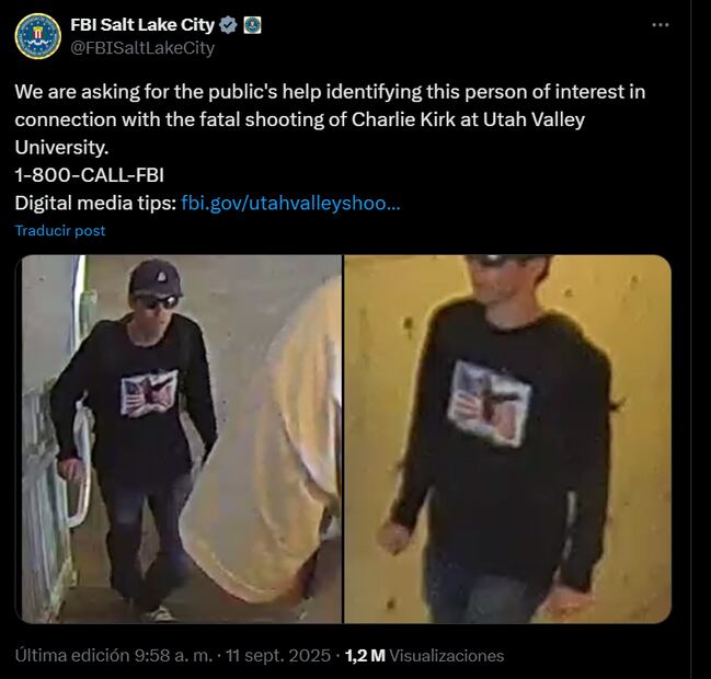 FBI a través de su cuenta oficial de X. Foto: captura de pantalla