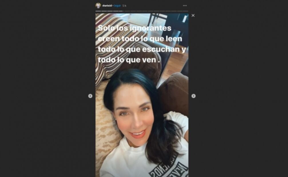 Sharis Cid niega ser la tercera en discordia de Arturo Peniche