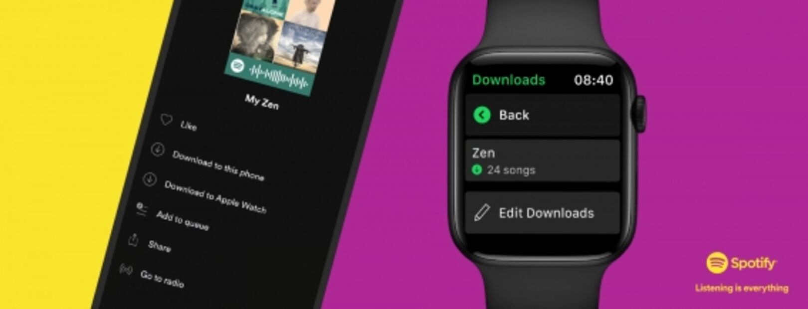 Spotify mejora su experiencia en el Apple Watch