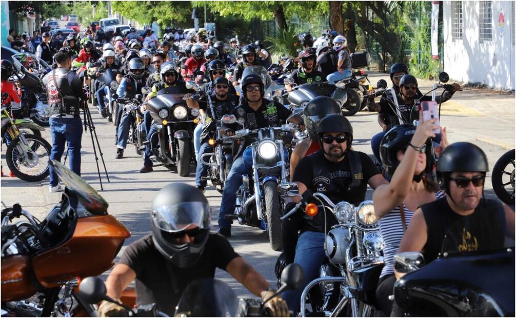 Rodada de motociclistas. Foto: EL UNIVERSAL