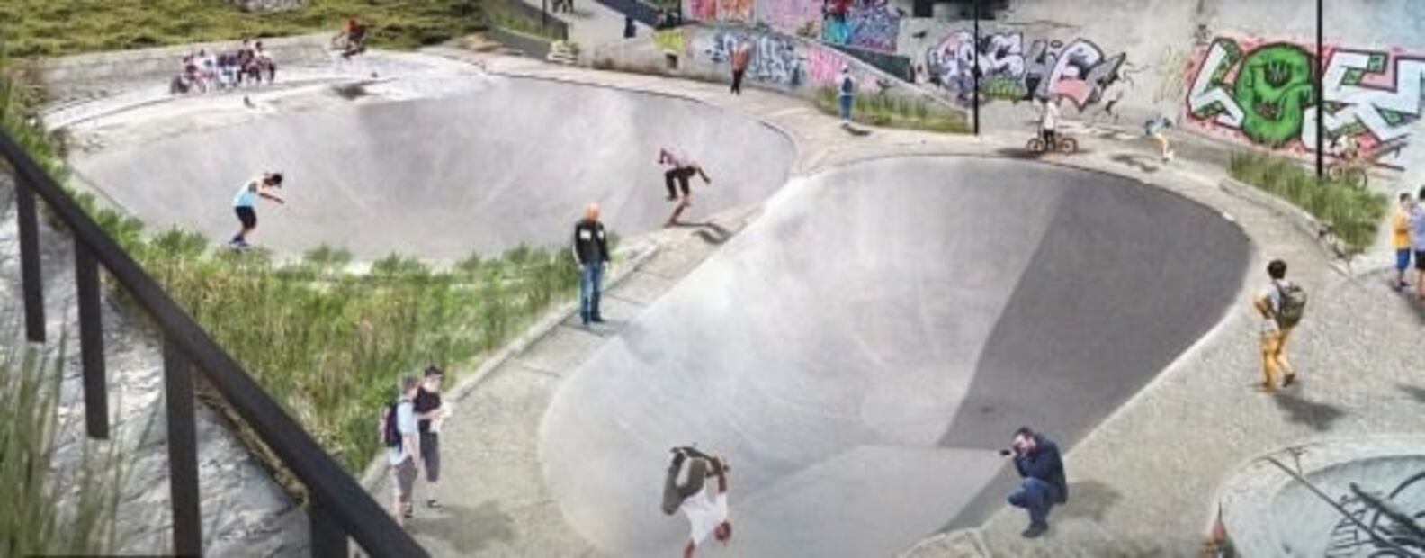 Convertirán Atlantis en un parque urbano con rampas para el skateboarding
