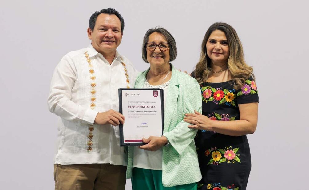 Yazmín Rodríguez Galaz se dijo contenta y reafirmó su amor por el oficio periodístico (06/06/2025). Foto: Especial