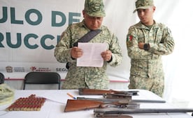 Canje de armas suma 218 armas y 353 granadas entregadas en Edomex; incluyen intercambio de juguetes bélicos 