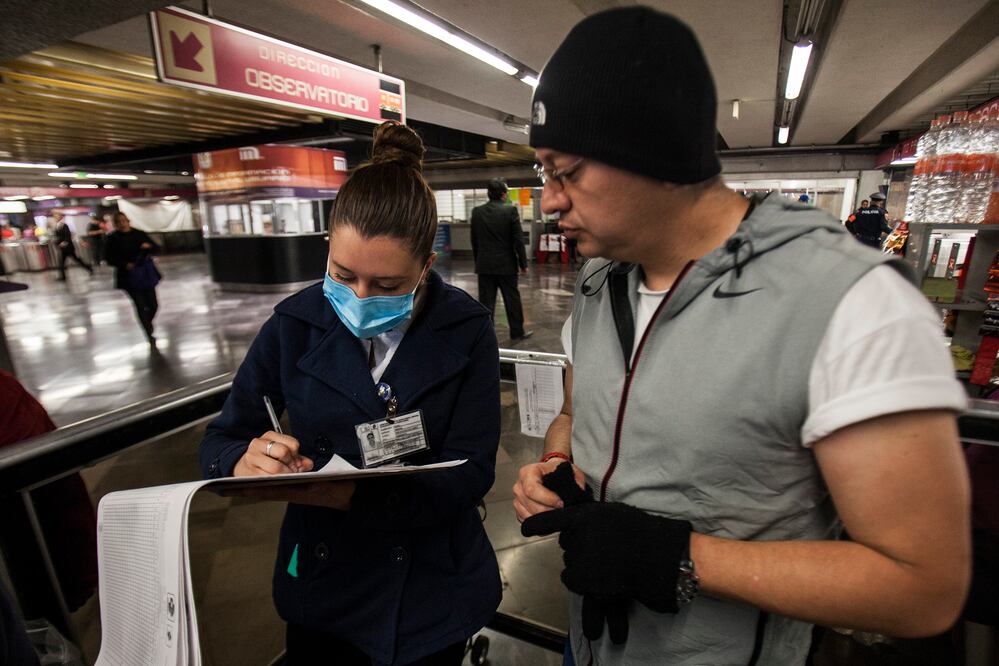 Campaña de vacunación en el Metro CDMX. Foto: CRISTOPHER ROGEL BLANQUET.EL UNIVERSAL