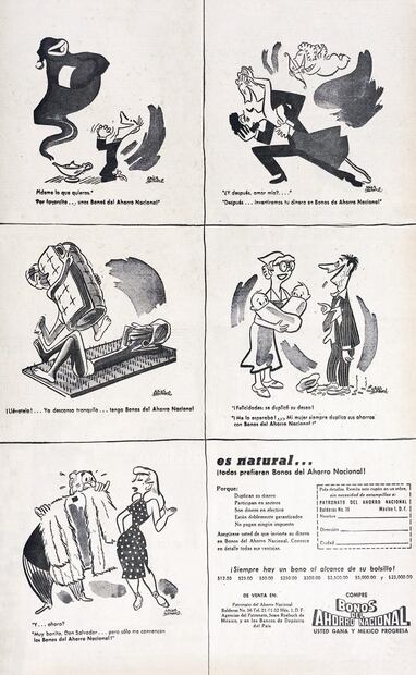Publicidad chusca de Bonos de Ahorro Nacional, 1951. Foto: Hemeroteca EL UNIVERSAL.