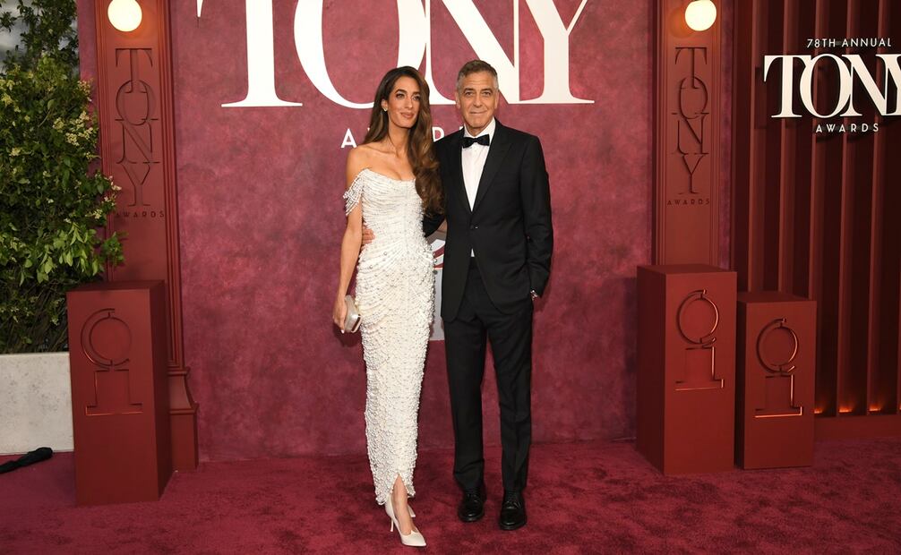 Amal y George Clooney deslumbraron a u llegada. Foto: AP.