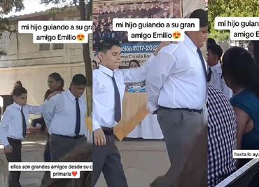 Niño ayuda a su mejor amigo, ciego, para que no se pierda el vals de graduación
