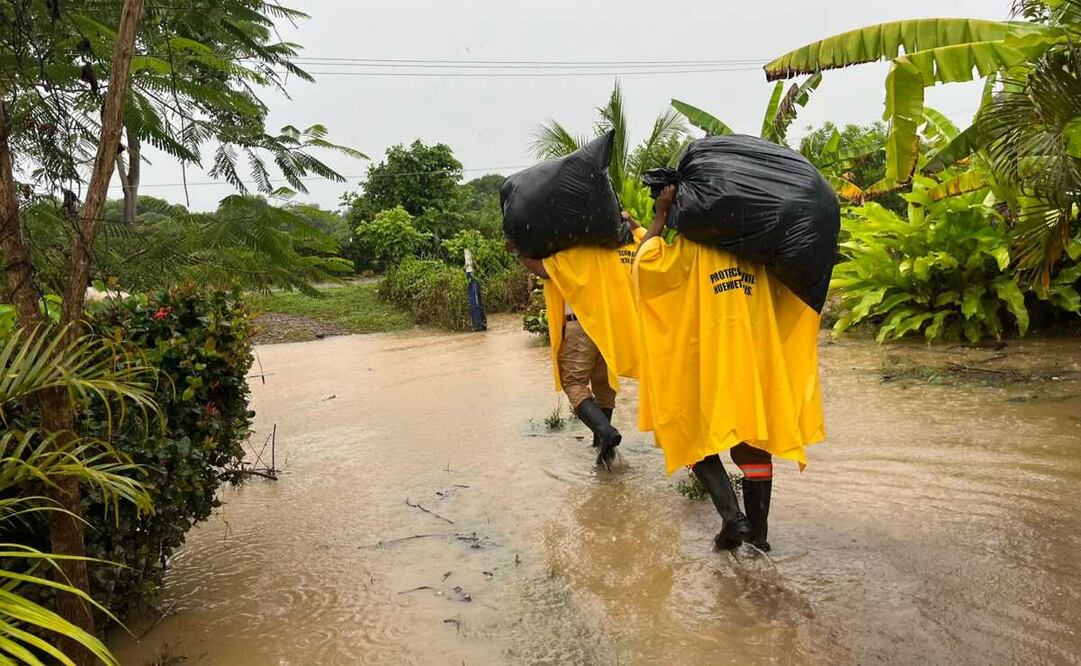 Onda tropical 33 provoca fuertes lluvias en Chiapas y deja daños en 32 municipios (21/09/2025). Foto: Especial
