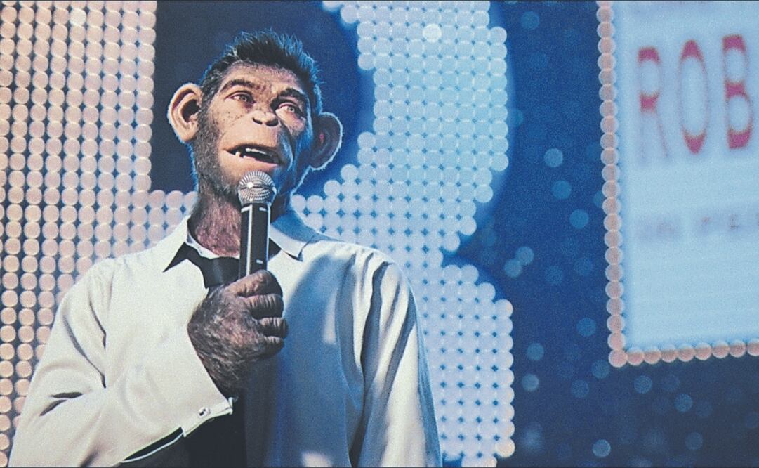 Más que un truco visual, que un chimpancé interprete a Williams es muestra de su inseguridad: la sensación de sentirse menos evolucionado. Foto: de DIAMOND FILMS