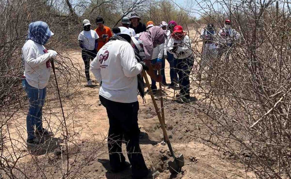 Identifican dos cuerpos localizados por las Madres Buscadoras en campamento abandonado en Hermosillo (13/07/2025). Foto: Especial