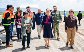 Claudia Sheinbaum y Delfina Gómez recorren obras del Tren México-Pachuca; contará con pasarela elevada que conectará con el Tren Felipe Ángeles