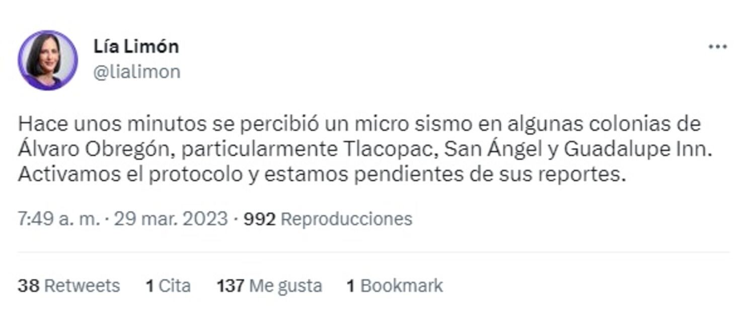 Reacciones microsismo