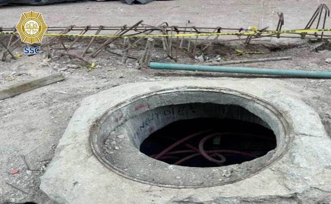 Detienen a hombre por robo de tapa de registro en la Juárez; fue retenido por transeúntes. Foto: Especial